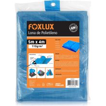 Lona de Polietileno Foxlux – Azul – 5M x 4M – 150 micras – Lona plástica com ilhós – Impermeável – Multiuso