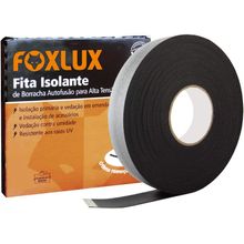 Fita Isolante Autofusão Foxlux – 10m x 19mm – Alta tensão – Isolação de 69kV – Proteção UV – Vedação contra Umidade – Borracha – Preta