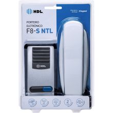 HDL F8, Porteiro Eletrônico F8-Sntl com Interfone, Branco